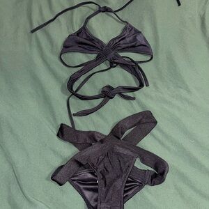 iHeartRaves Black Strappy Set